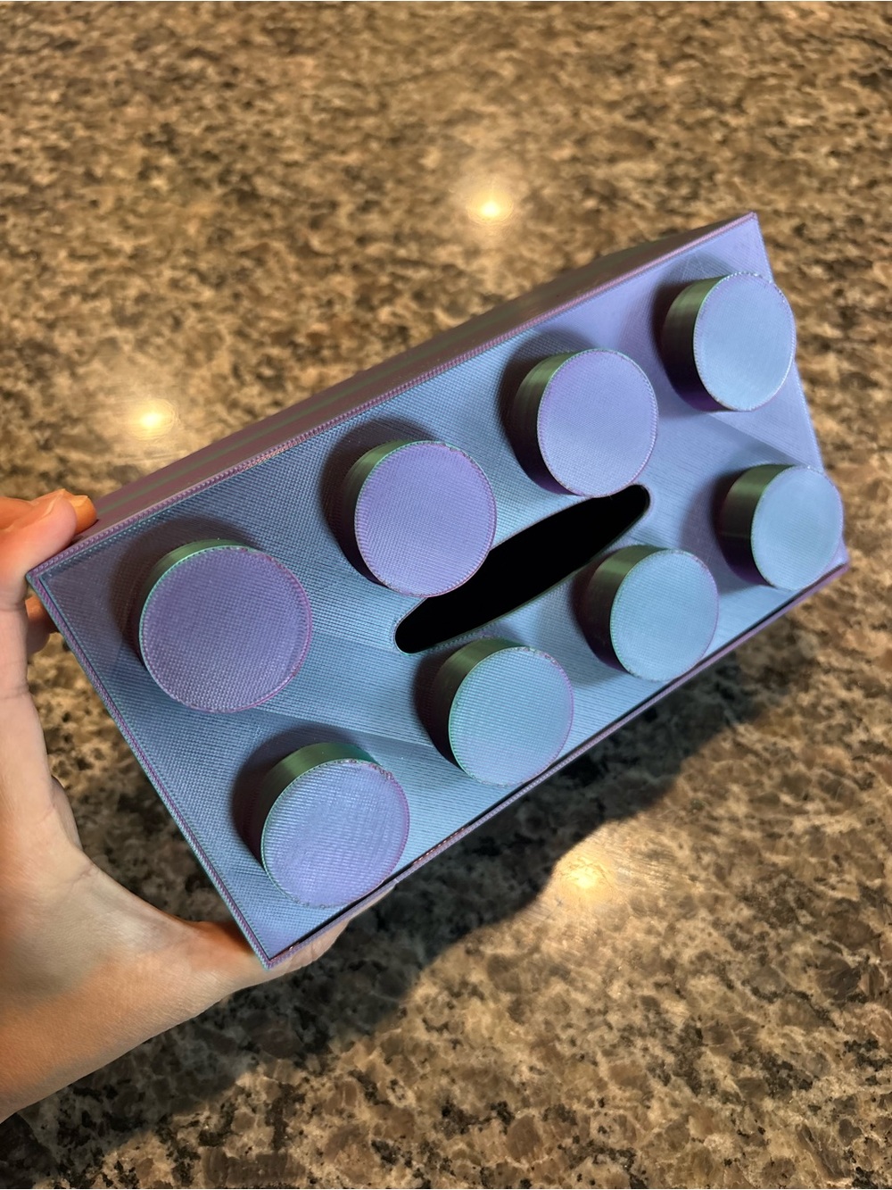 NWT Purple and Teal Building Block Tissue Box Cover - Picture 9 of 10